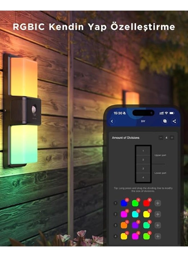 جوفي Govee Outdoor Motion Sensor Wall Light IP65 H7078CD1 - Image 5